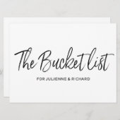 「やりたいことリスト」おしゃれな手書きレタリング ウェディングサイン 招待状 (正面/裏面)