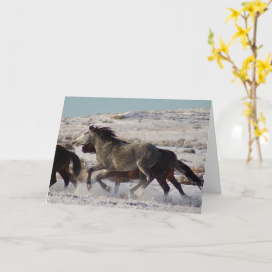 やりたい放題やる馬は挨拶状を折りました カード (黄色い花)