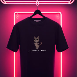 やりたい放題猫Tシャツ – 私は私のやりたいことをやる トライブレンドTシャツ