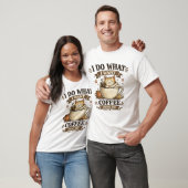 やりたい放題 コーヒー 猫好き Tシャツ (ユニセックス)