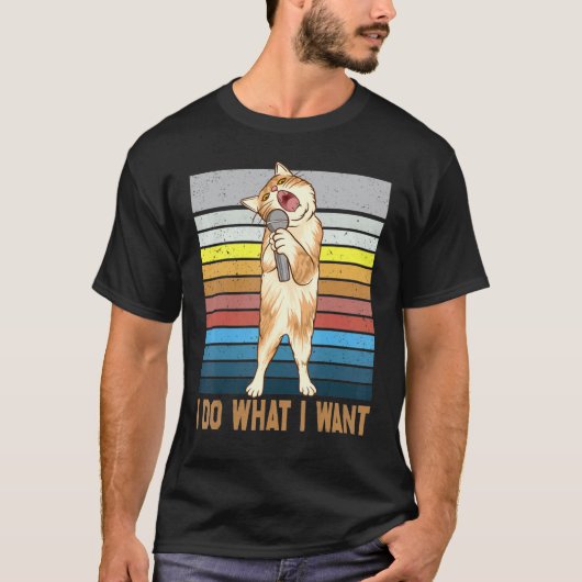 やりたい放題 黒猫 2 Tシャツ (正面)