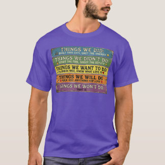 やりたくなかったことやりたいこと ヴィンテージ レトロ f tシャツ