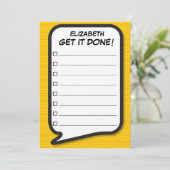 やりなさい！リスト スピーチ バブル ファン レトロ 招待状 (スタンド正面)