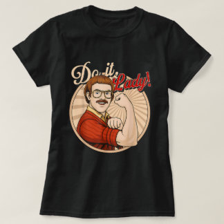 やりなよレディ!面白くて元気が出るレトロTシャツ Tシャツ