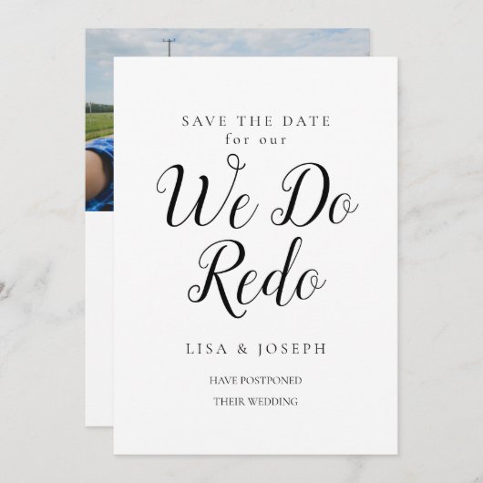 やり直し日付を変更する日付の写真を保存 セーブザデート (正面/裏面)