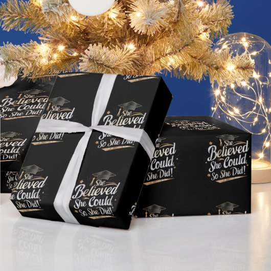 やり遂げた！卒業おめでとう ラッピングペーパー (クリスマス)