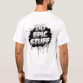 やり遂げろ – 恐れ知らずのテキストアート Tシャツ (裏面)