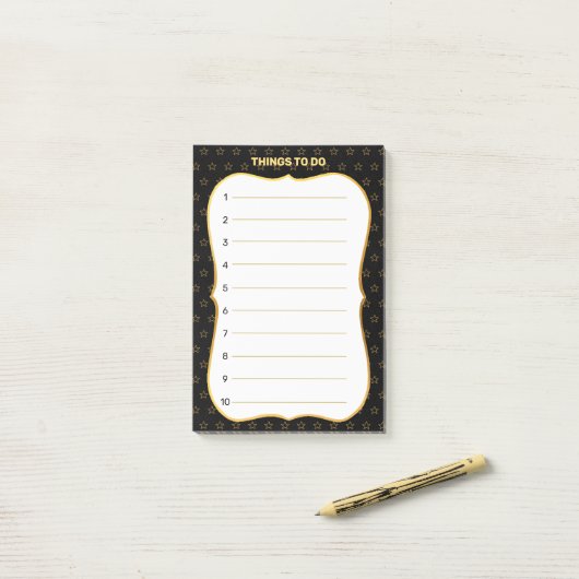 やることと星のパターンが並ぶ ポストイット (デスク上)