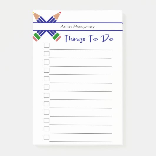 やることカラフルを準備する ポストイット (正面)