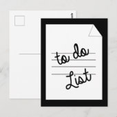 やることリストの面白いリマインダー ポストカード (正面/裏面)