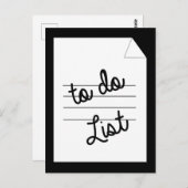 やることリスト ユニークなリマインダー ポストカード (正面/裏面)