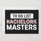 やることリスト 学士 修士課程 大学 評価 招待状 (正面)