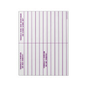 「やること、見せること」メモ帳（紫） ノートパッド (回転)