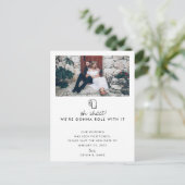 やるしかない フォト 新しい日 結婚延期 案内ポストカード (スタンド正面)