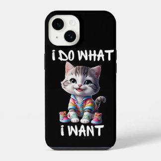 やるべきことをやる かわいい猫 iPhoneケース iPhone 14ケース