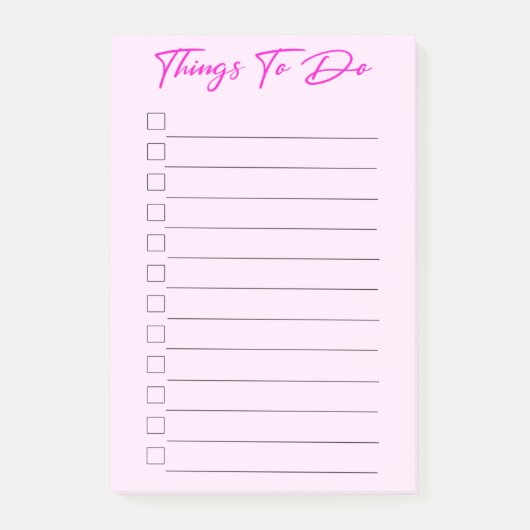 やるべきことをピンク色にする ポストイット (正面)