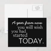 やる気が出る今日から始めようポストカード ポストカード (正面/裏面)