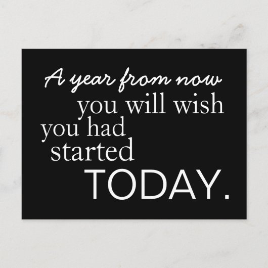 やる気が出る今日から始めようポストカード ポストカード (正面)