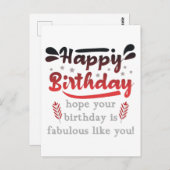 やる気が出る誕生日の願い事。 ポストカード (正面/裏面)