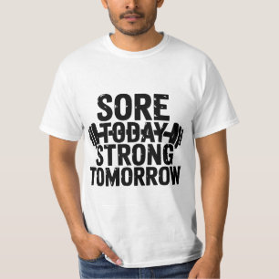 やる気が出る - 今日は筋肉痛、明日は強く Tシャツ