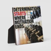 やる気が終わるところから決断が始まる フォトプラーク (正面)