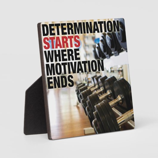 やる気が終わるところから決断が始まる フォトプラーク (正面)