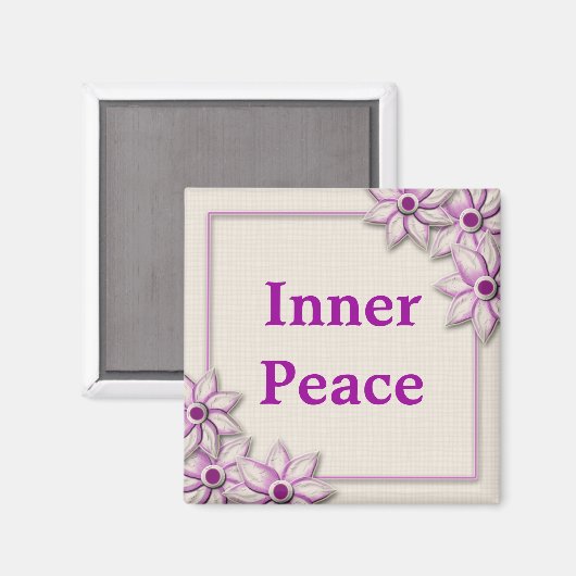 やる気と内なる平和の言葉 マグネット (正面/裏面)