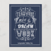 やる気のあるチームワークが夢の仕事をする ポストカード (正面)