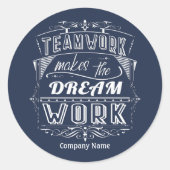 やる気のあるチームワークが夢の仕事をする ラウンドシール (正面)