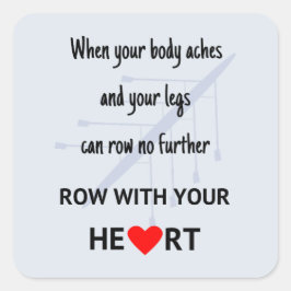 やる気のある行ハート スクエアシール