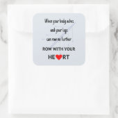 やる気のある行ハート スクエアシール (バッグ)