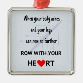 やる気のある行ハート メタルオーナメント