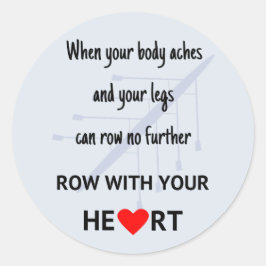 やる気のある行ハート ラウンドシール