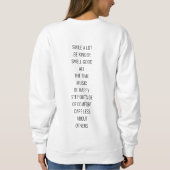 やる気のある面白い白Tシャツ スウェットシャツ (裏面)