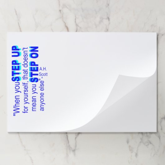 やる気を出す、前向きの考え方 ペーパーパッド (折り畳み)