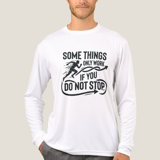 やる気を失わずに続けよう トライブレンドTシャツ (正面)