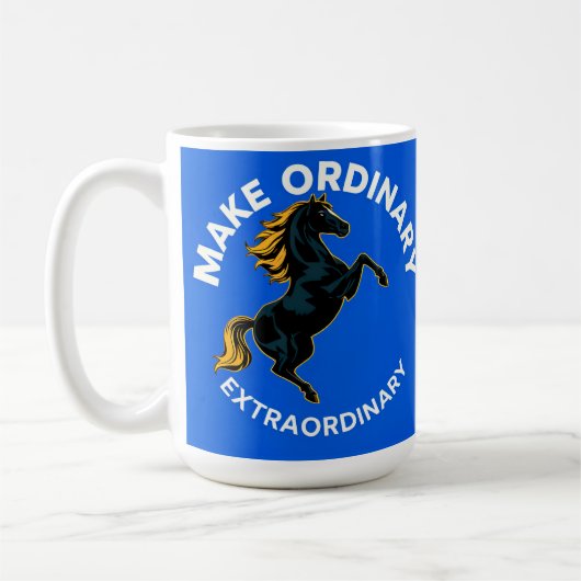 やる気を象徴する馬 コーヒーマグカップ (左)