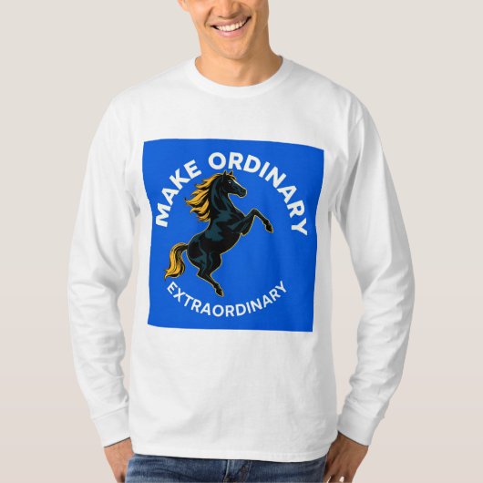やる気を象徴する馬 Tシャツ (正面)
