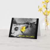 「やる気を起こさせるあなたは植えられた場所で成長」カード カード (黄色い花)