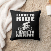 やる気を起こさせるおもしろいサイクリング引用文 クッション (ブランケット)
