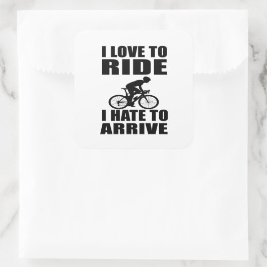 やる気を起こさせるおもしろいサイクリング引用文 スクエアシール (バッグ)