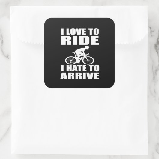 やる気を起こさせるおもしろいサイクリング引用文 スクエアシール (バッグ)