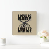 やる気を起こさせるおもしろいサイクリング引用文 スクエア壁時計 (ホーム)