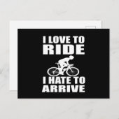 やる気を起こさせるおもしろいサイクリング引用文 ポストカード (正面/裏面)