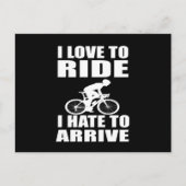 やる気を起こさせるおもしろいサイクリング引用文 ポストカード (正面)