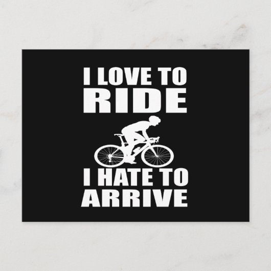 やる気を起こさせるおもしろいサイクリング引用文 ポストカード (正面)