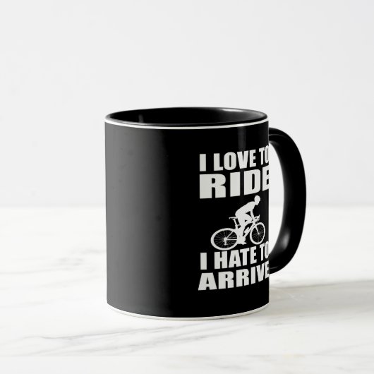 やる気を起こさせるおもしろいサイクリング引用文 マグカップ (正面右)