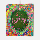 やる気を起こさせるかわいらしカラフル2 セラミックオーナメント (左)