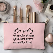 やる気を起こさせることわざピンクアクセサリーパウチ アクセサリーポーチ