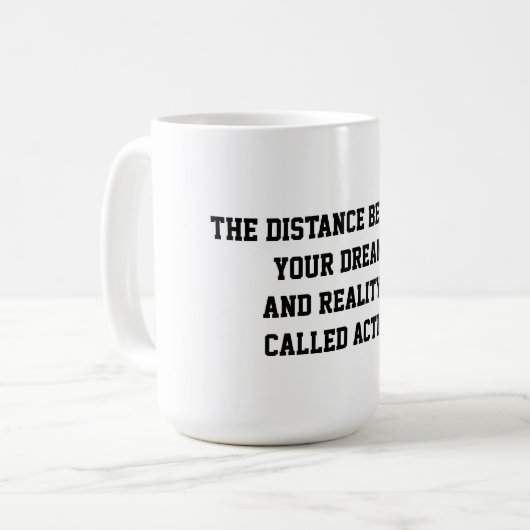 やる気を起こさせることわざ感動的引用文コーヒー コーヒーマグカップ (正面左)